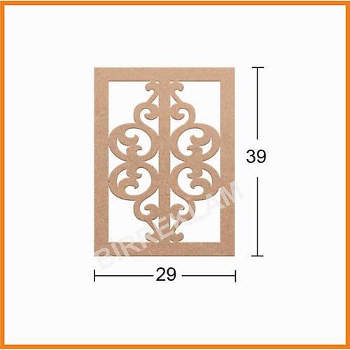 Boyanabilir Dekoratif Desen Duvar Dekorasyonu 39x29 cm mdl3
