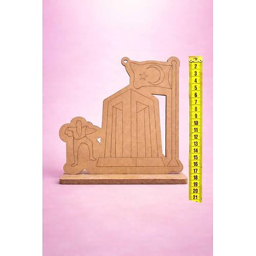 18 Mart �anakkale Zaferi Ah�ap Boyama Etkinli�i � Standl� 17 cm MDF Okul Aktivitesi