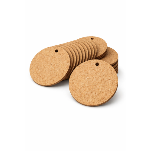 8 Cm Yuvarlak Supla Magnet Tahtas� 3 mm Naturel Ham Boyanabilir Ah�ap