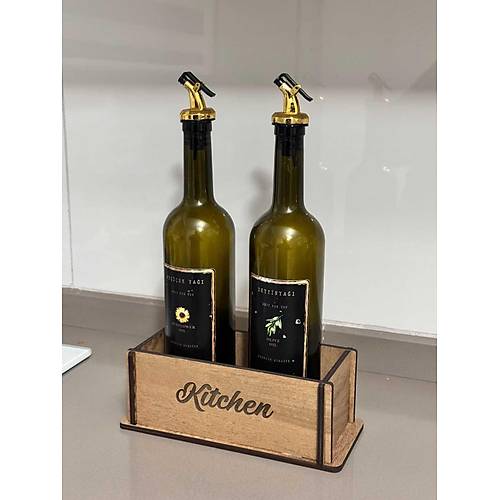 Kitchen Yazl Ahap Kasa Kutu Organizer Stand, Yadanlik Sirkelik Altl Tezgah st Dzenleyici