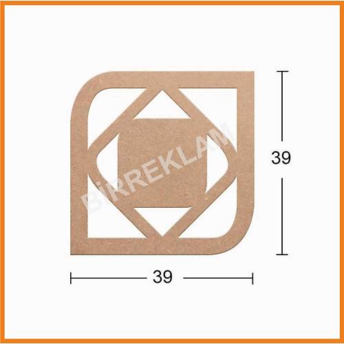 Boyanabilir Dekoratif Desen Duvar Dekorasyonu 39x29 cm mdl11