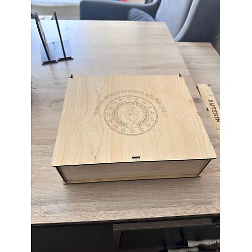 Ahap Kutu Lazer Kesim 25x21x7 cm Demonte