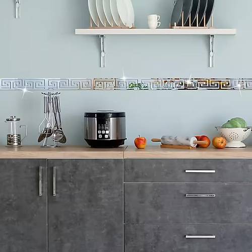 Pleksi Ss Akrilik Ayna Gm Motif Desenli Duvar Tavan Ss Ev Dekorasyonu mdl2