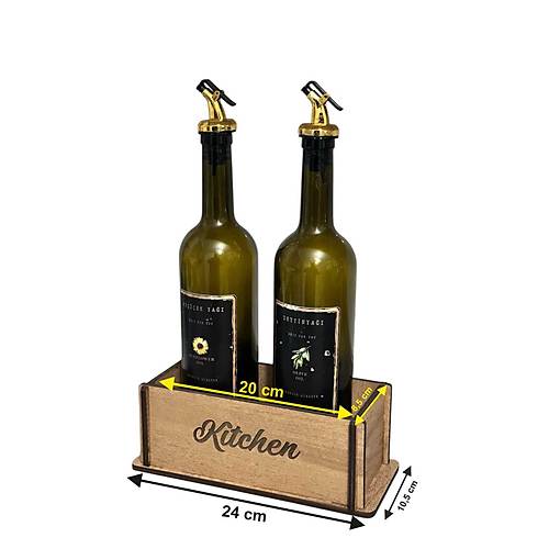 Kitchen Yazl Ahap Kasa Kutu Organizer Stand, Yadanlik Sirkelik Altl Tezgah st Dzenleyici