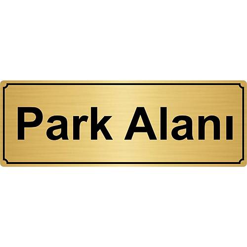 Park Alan Ynlendirme Levhas 7 x 20 cm Altn Renk Metal