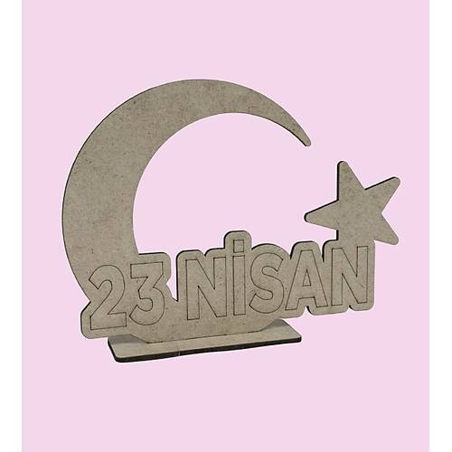 23 Nisan Ah�ap Boyama Seti  Ay Y�ld�z & Bayrak Fig�rl�