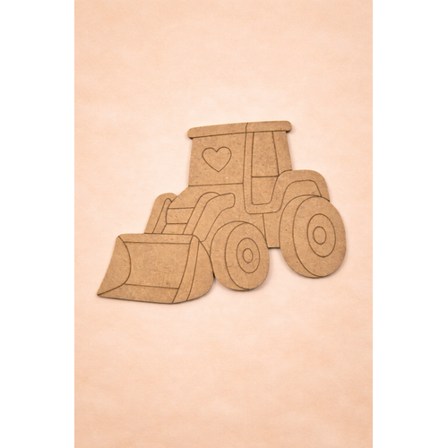 Sevimli I� Makinas� Ah�ap Boyama 14x12 cm