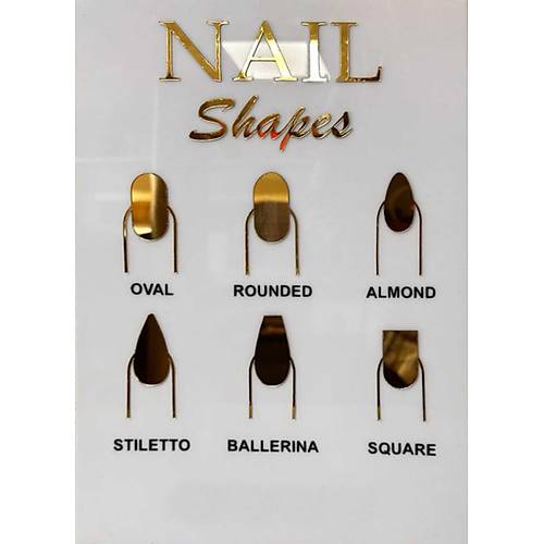 Trnak Kartelas Pleksi Nail Art Shapes