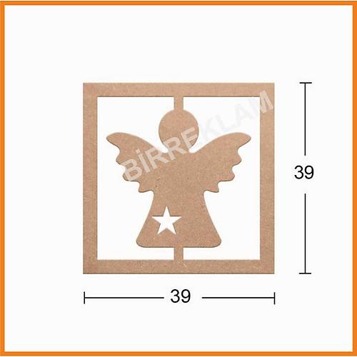 Boyanabilir Ah�ap Melek Dekorlu Duvar Dekorasyonu