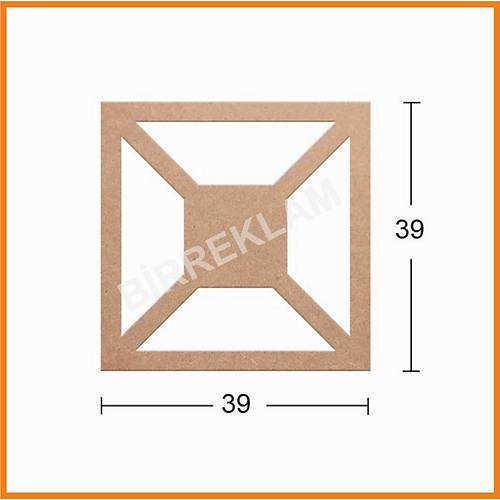 Boyanabilir Dekoratif Desen Duvar Dekorasyonu 39x39 cm mdl15
