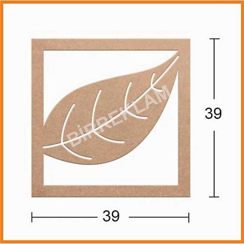 Boyanabilir Ah�ap Yaprak Dekorlu Duvar Dekorasyonu mdl3