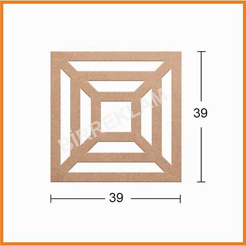 Boyanabilir Dekoratif Desen Duvar Dekorasyonu 39x39 cm mdl14