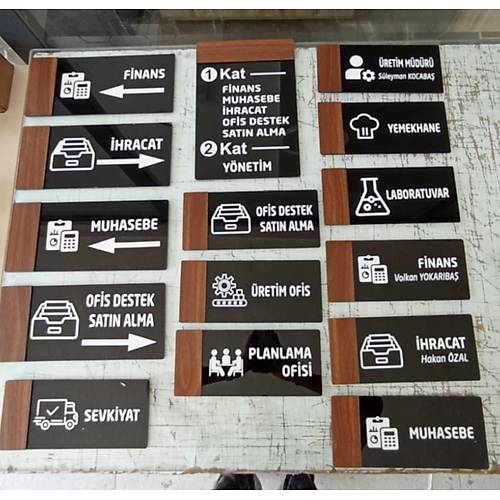 Wooden Seri Ynlendirme Tabela Levha
