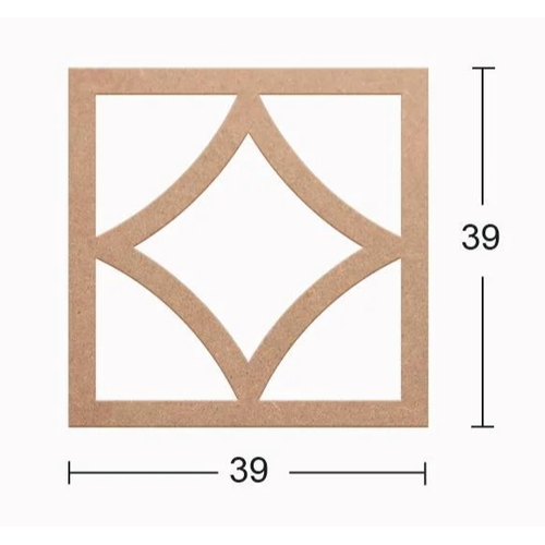 Boyanabilir Dekoratif Desen Duvar Dekorasyonu 39x39 cm mdl16