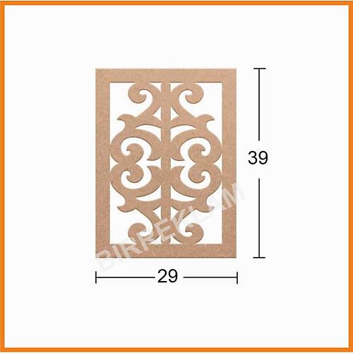 Boyanabilir Dekoratif Desen Duvar Dekorasyonu 39x29 cm mdl8