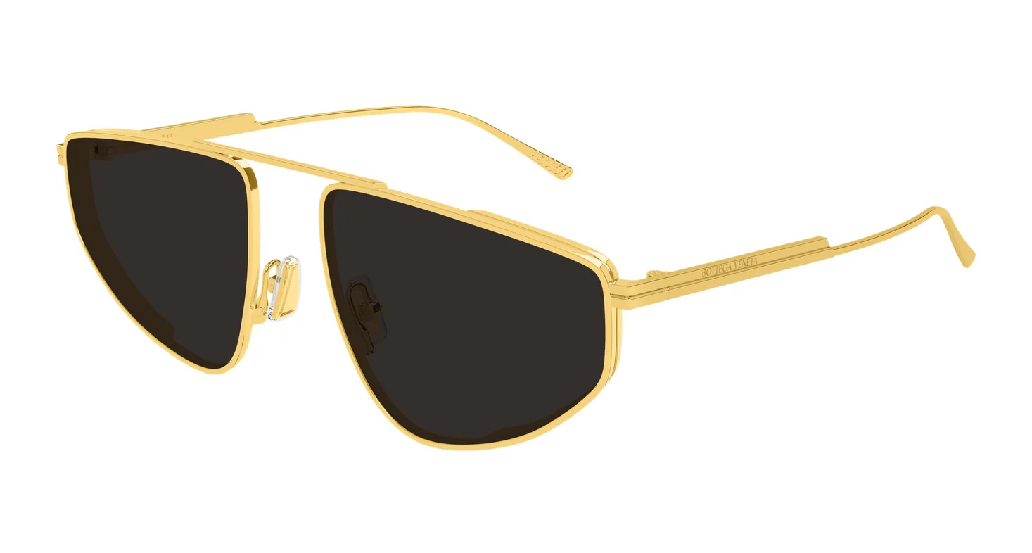 Bottega Veneta BV1466S 001 Kadın Güneş Gözlüğü Gold Navigator