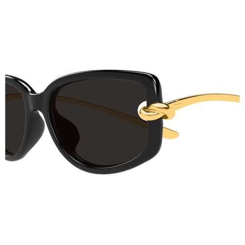 Bottega Veneta BV1440SA 001 Kad�n G�ne� G�zl��� Siyah Gold Knot