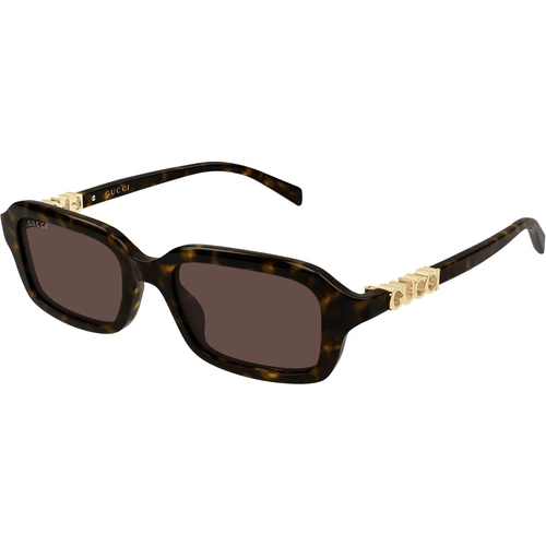 Gucci GG2152S 002 Dark Havana Brown Rectangle Kadin Gunes Gozlugu