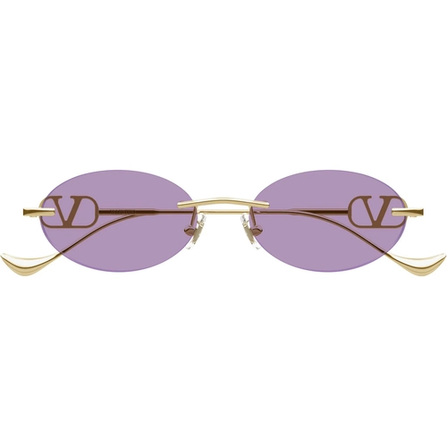 Valentino VG0032S 004 Gold Violet Rimless Oval Gunes Gozlugu