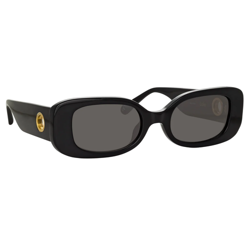 LINDA FARROW THE LOLA | RECTANGULAR SUNGLASSES IN BLACK (C1)