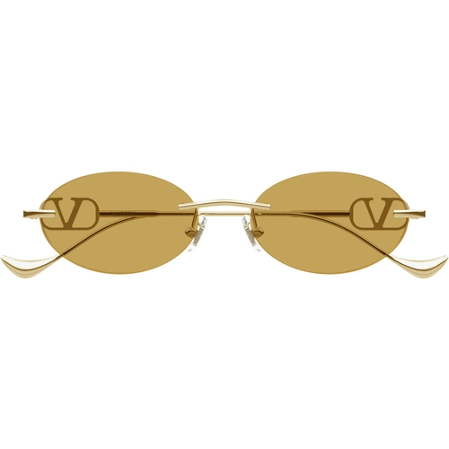 Valentino VG0032S 003 Gold Yellow Rimless Oval Gunes Gozlugu