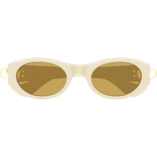 Valentino VG0015S 004 Ivory Nicotine Panthos VLogo Gunes Gozlugu