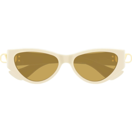 Valentino VG0014S 004 Ivory Nicotine Cat Eye V Logo Gunes Gozlugu