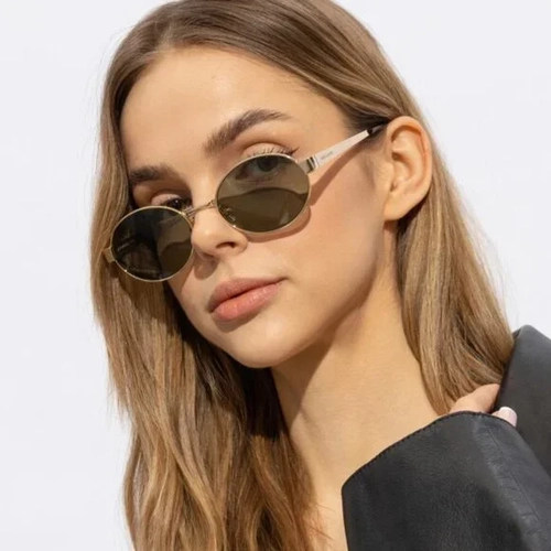 Saint Laurent SL 692 003 Alt�n Oval Kad�n G�ne� G�zl���