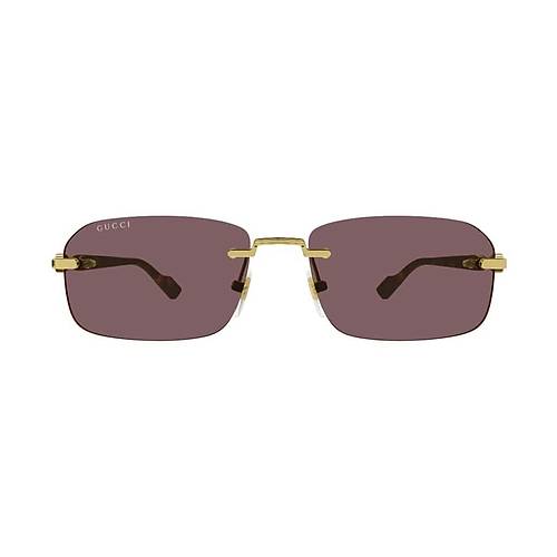 GUCCI 1221S 002 56 Kahverengi Unisex Gne Gzl