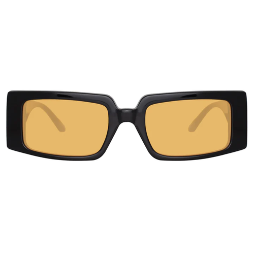 MAGDA BUTRYM X LF RECTANGULAR SUNGLASSES WITH ORANGE LENSES