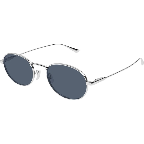 Saint Laurent SL 799 005 Erkek G�ne� G�zl��� Silver Oval Metal Mavi Lens