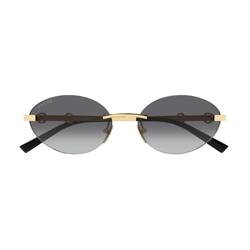 Gucci GG2051S 002 Gold Grey Round Horsebit Kadin Gunes Gozlugu