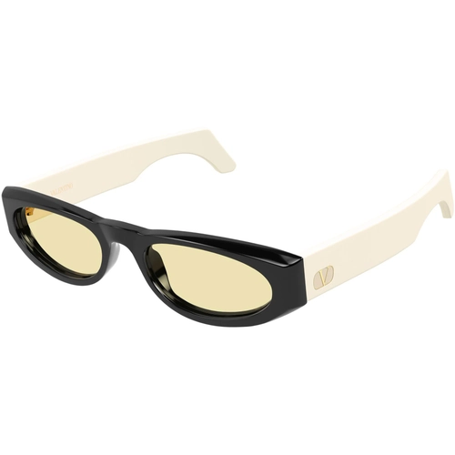 Valentino VG0007S 003 Black Yellow Geometric VLogo Gunes Gozlugu