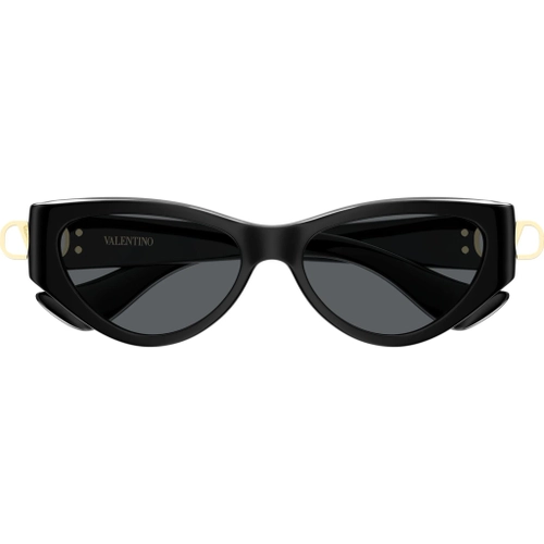 Valentino VG0014S 001 Black Grey Cat Eye VLogo Gunes Gozlugu