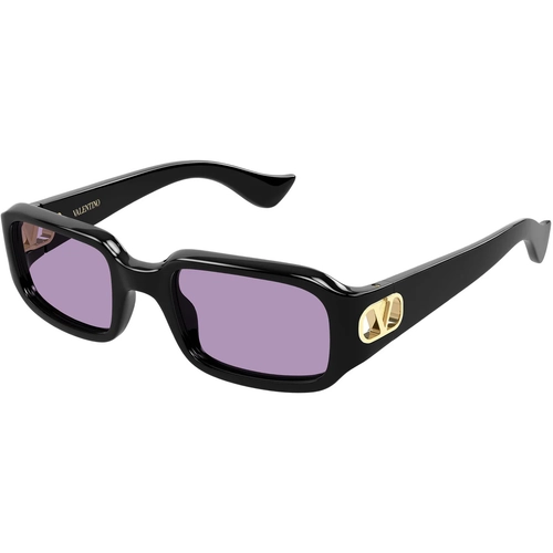 Valentino VG0016S 002 Black Violet Rectangle Gunes Gozlugu