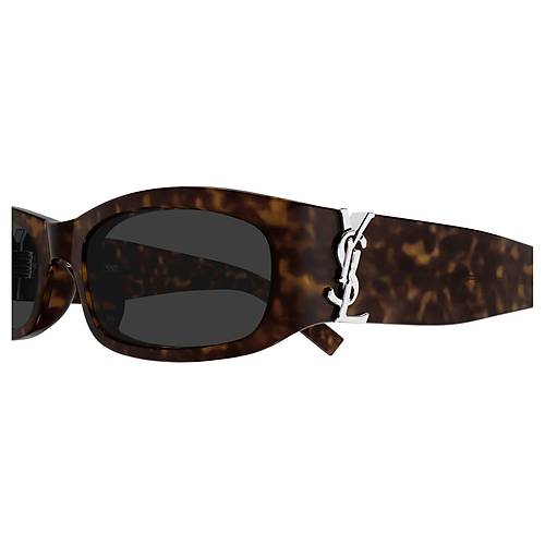 Saint Laurent SL M152 002 Dark Havana Gri Unisex G�ne� G�zl���