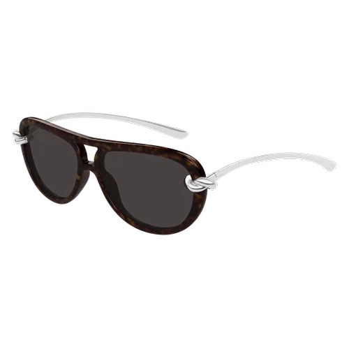 Bottega Veneta BV1418S 002 Knot Aviator Havana Gri Kad�n G�ne� G�zl���