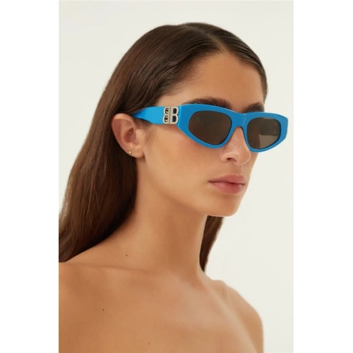 Balenciaga BB0095S 011 A��k Mavi F�me Cat?Eye Kad�n G�ne� G�zl���