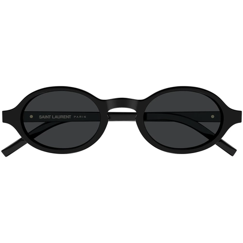 Saint Laurent SL M161 001 Black Oval Unisex Gunes Gozlugu