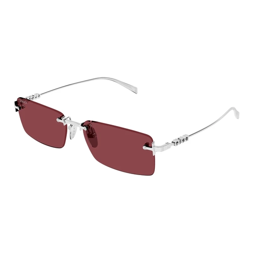 Gucci GG1941S 003 Kad�n G�ne� G�zl��� Silver Metal K�rm�z� Lens