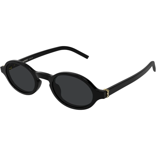 Saint Laurent SL M161 001 Black Oval Unisex Gunes Gozlugu