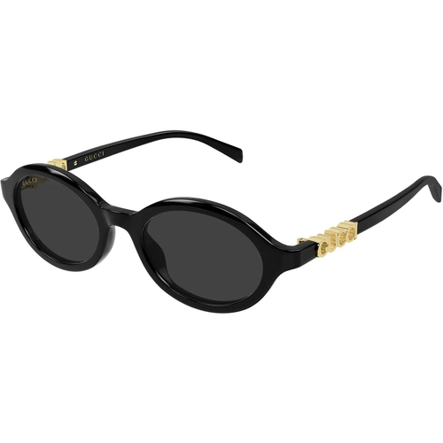 Gucci GG2153S 001 Black Grey Oval Kadin Gunes Gozlugu