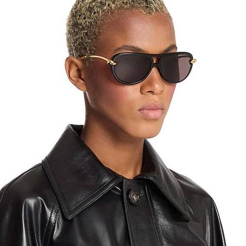 Bottega Veneta BV1418S 005 Knot Aviator Black/Grey Kad�n G�ne� G�zl���