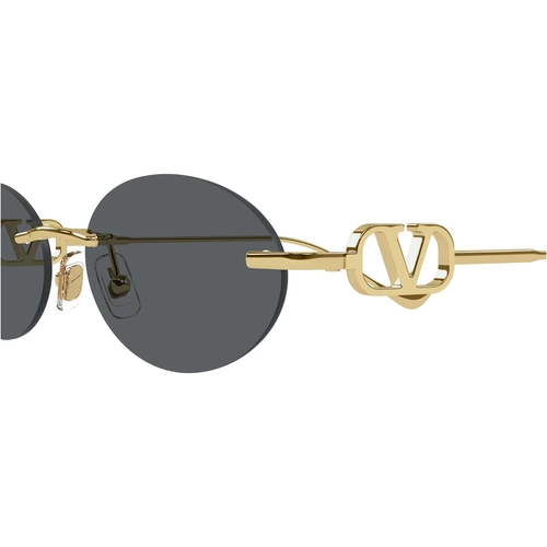 Valentino VG0032S 001 Gold Grey Geometric Kadin Gunes Gozlugu