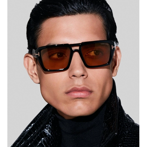 Tom Ford FT1153 Redford 01E Black Brown Erkek Gunes Gozlugu