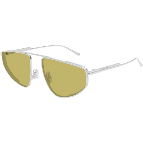 Bottega Veneta BV1466S 003 Silver Mustard Aviator Gunes Gozlugu