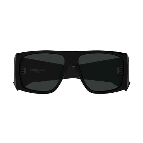 Saint Laurent SL 832 001 Shiny Black Gri Kare Unisex G�ne� G�zl���