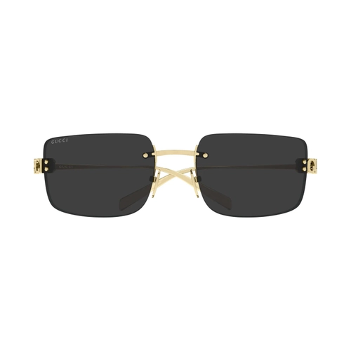 Gucci GG2038S 001 Gold Grey Lettering Kadin Gunes Gozlugu