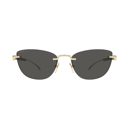 Gucci GG2063S 002 Gold Black Grey Bamboo Kadin Gunes Gozlugu