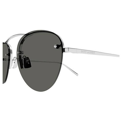 Saint Laurent SL 575 002 Silver Round Metal Unisex Gunes Gozlugu